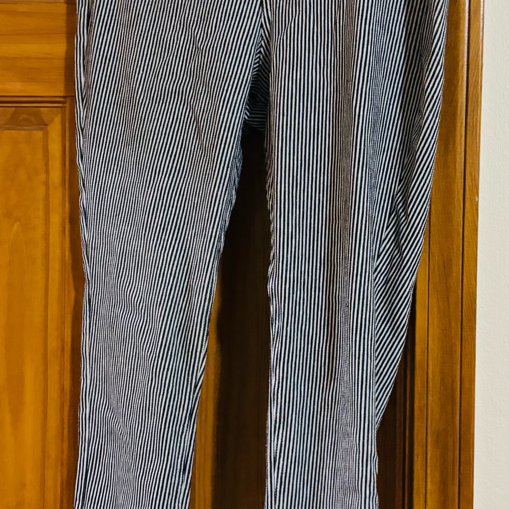 Elegant Striped Straight Leg Pants
